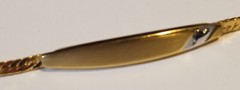 Vintage Speidel USA Two Tone Gold ID Bracelet with Silver Heart – NOS