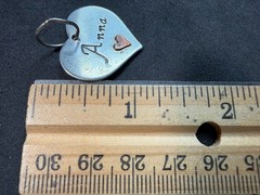 3.56g Vintage Sterling Silver 925 Heart Pendant Anna Engraved Accent M