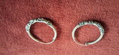 Vintage Sarda 925 silver Dragon Bone bangle bracelet and matching earrings.