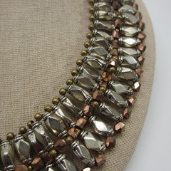 Vintage Cleopatra Necklace Egyptian Revival Mixed Metals Nakamol Collar 18 Inch