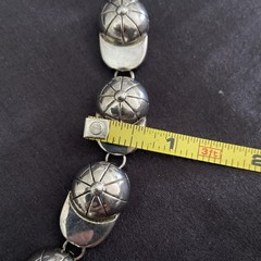 Vtg Rare SilverTone 8″ Baseball Cap Link Bracelet 50s Novelty Sport Memorabilia