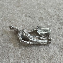 Vintage Sterling Silver Matador Figure Pendant Charm Jewelry Bullfight Adventure