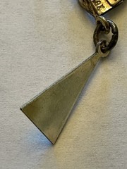 VTG Rolled Gold Dangle Triangle Leverback Earrings-Dainty Floral Accent-Pierced
