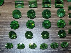 Uranium Glass Rhinestone Lot