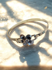 Vintage Hannu Ikonen Valo Koru Reindeer Moss Silver Bangle 925 Finland 2.75 in