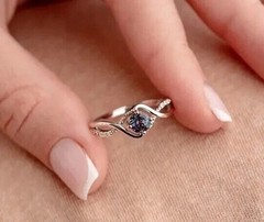 2.25Ct Round Cut Lab Created Alexandrite Anniversary 14K White Gold Finish Ring