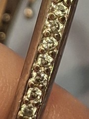 VTG Nadri Channel Set CZ Hinged Bangle Bracelet Silver Tone Vintage