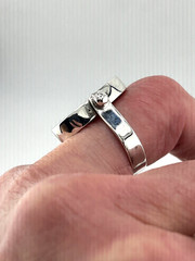 Vintage TAXCO Mexico flip ring 925 Sterling silver engravable Size 8.5 EUC