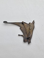 Albert Scharning Norway Sterling Guilloche Enamel Viking Ship Brooch
