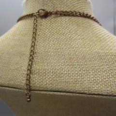Vintage Artisan Copper Necklace Modernist Bib Statement 21 Inch