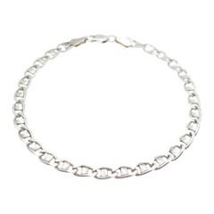 925 Sterling Silver Vintage Italy Flat Anchor Mariner Link Bracelet 7″