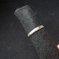 BELAIS 18K White Gold Channel-Set Baguette Diamond Band Ring Sz 8 2mm