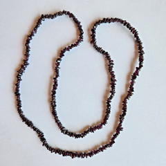 Beautiful Vintage 34” Genuine Translucent Almandine Garnet Necklace