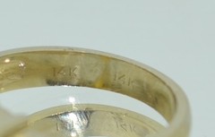 14K Natural 1 Carat Yellow Sapphire & Diamond Ring