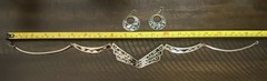 Vintage Alpaca Mex. Abalone Shell Necklace & Earring Set