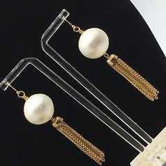 Shoulder Duster Earrings French Wire Hook 3.5″