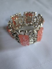 Moon Confetti Lucite Bracelet Mid-Century Retro Modernist Eames Era