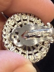 Vintage 1950 -1970’s Whiting And Davis Silver Tone Clip On Earrings