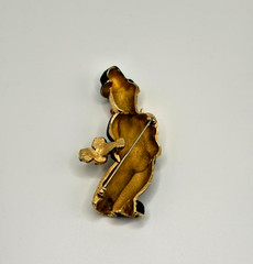 Vintage Jomaz Clown Brooch W/ Colorful Enamel & Rhinestones 3” Tall