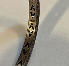 1930s Art Deco Channel Set Foiled Glass Sterling Silver Bracelet **FOR REPAIR**