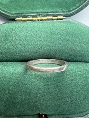 Vintage 925 Sterling Silver Hexagon Marcasite Band Ring Size 5.75 – 1.9g
