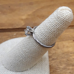 Vintage 1950s Unca’s CZ Sterling Silver Solitaire Band Sz. 6.5