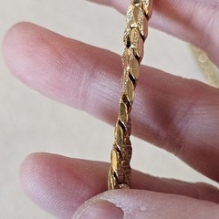 VTG Gold Plated Flat Chain Necklace 18 Inches Classic 5 mm Gift For Her