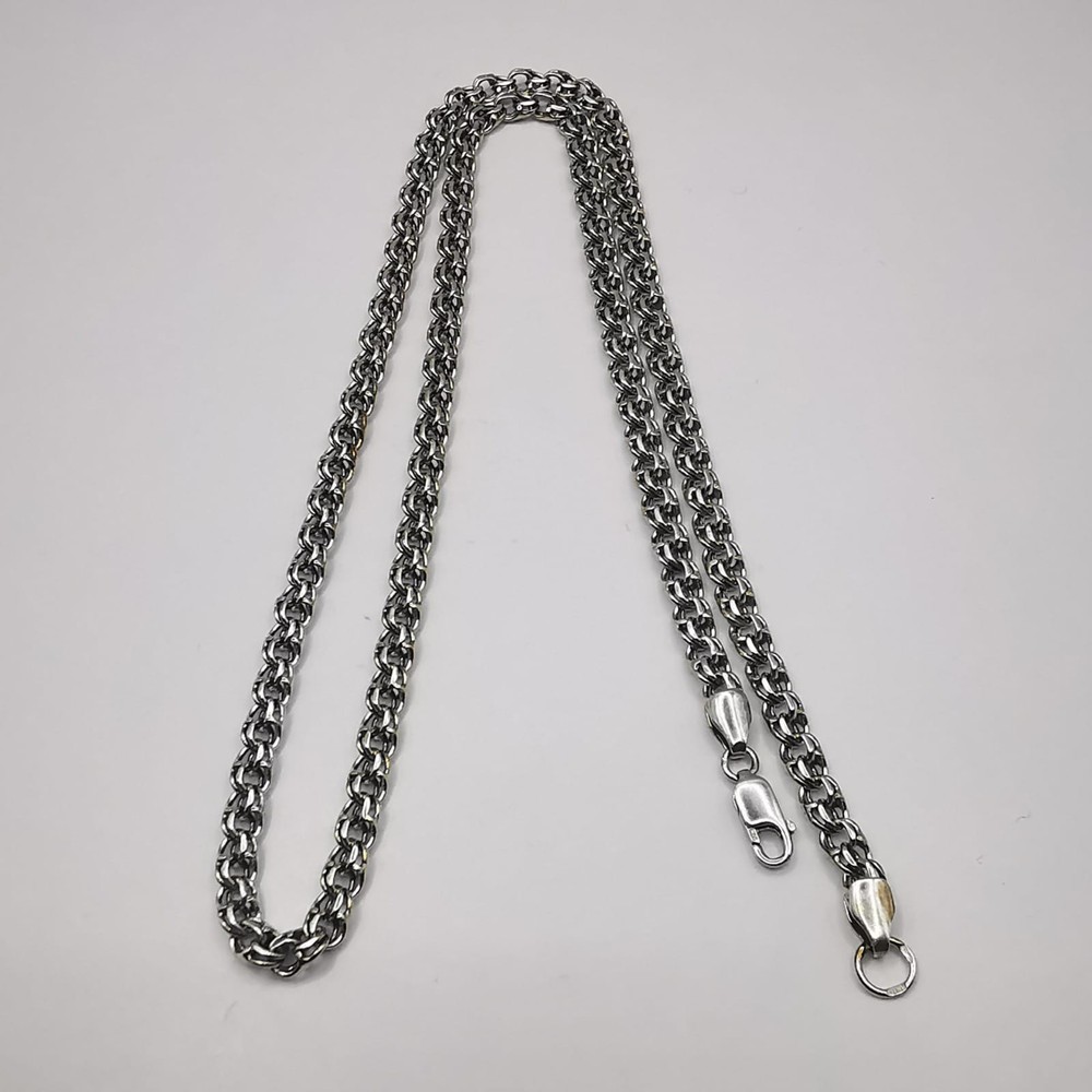 Vintage Sterling Silver Signed Chain Necklace 22 in (56 cm) 0.69 oz (19.58g)