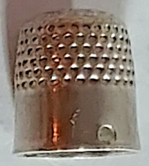 Vintage Sterling Silver SMALL THIMBLE #4 Charm for Charm Bracelet, 0.68g