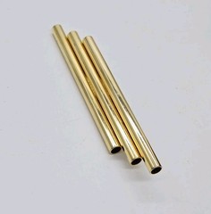 Bar Brooch Gold tone tube Pin Modernist Modern Vintage 3.5 in
