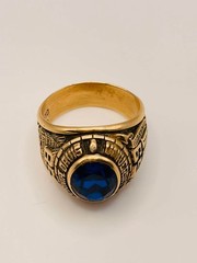 1959 UC Davis 10K Gold Class Ring Men’s Size 11 Jostens 16.6g Blue Agriculture