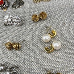 Vintage Earring Lot Clip Ons Pierced Screw Back Dangle Hoops 15 Pair