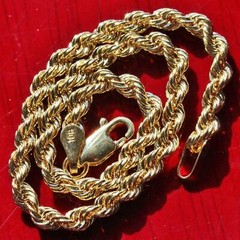10k yellow gold bracelet 7.0″ rope chain vintage 1.6gr
