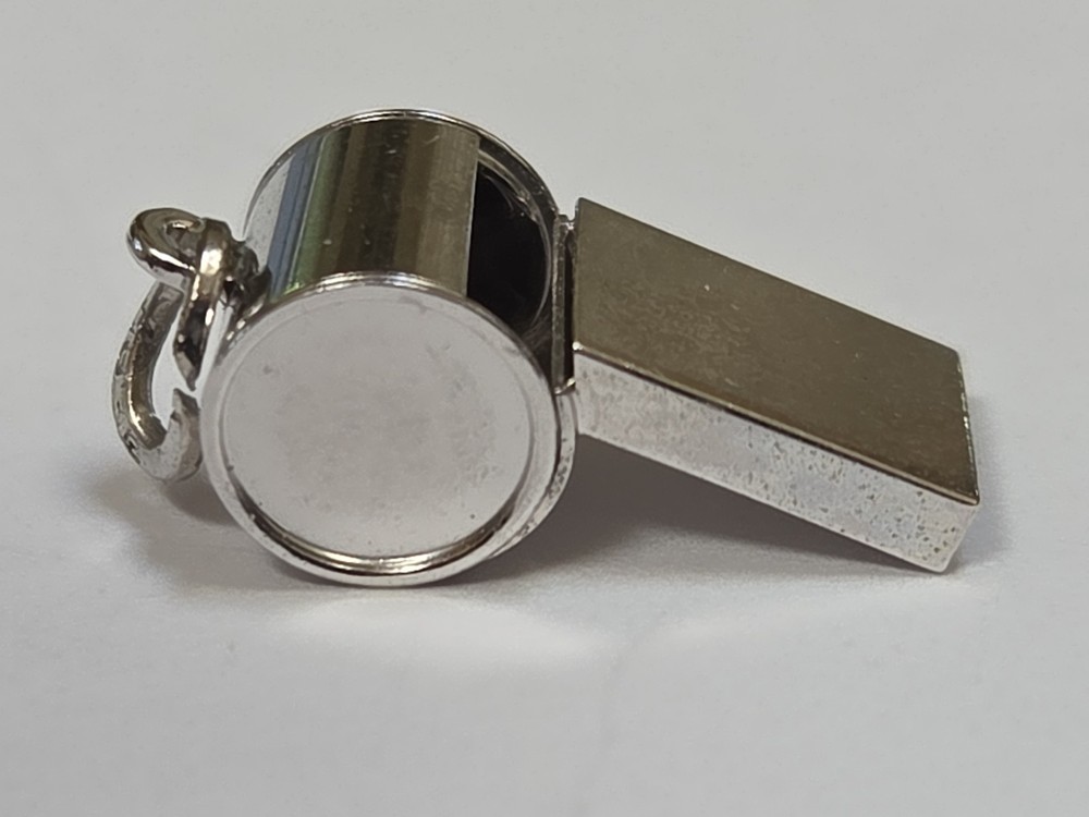 Sterling Silver ~ Whistle Charm ~ IT WORKS! ~ BEAU QUALTY ~ VINTAGE
