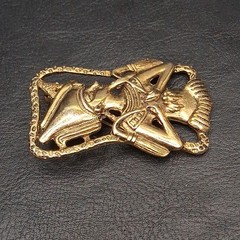 Vintage Egyptian God Pin Brooch Gold Tone. 17.531