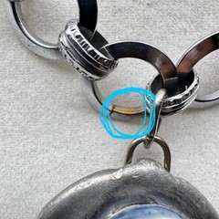 Vintage Techau Denmark Silver Tone Book Chain Pendant Necklace 16.5″