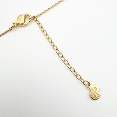 Christian Dior CD Logo Gold Necklace with Pouch 39-44cm