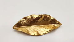 Vintage Gold tone Brooch Lot 4 pieces Crown Trifari MFA Butterfly Leaf Star