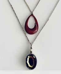 Lot 3 Pieces Vintage Estate Jewelry 2 Necklaces & New Old Stock Earrings
