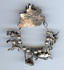 MARTY MAGIC 1981 STERLING FAIRY TALE CASTLE WITCH UNICORN WIZARD CHARM HOLDER