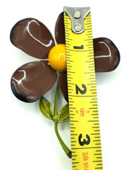 Fashion Brown Yellow Eyed Daisy Flower Brooch Pin