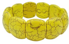 VINTAGE YELLOW BLACK BROWN MATRIX STRETCH 3/4″ WIDE BRACELET
