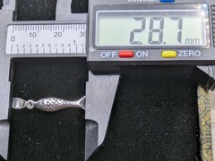 925 Sterling Silver Fish Pendant / Charm. Weighs 1.1 Grams. 1.13″ Long.