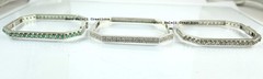 Natural Rosecut Diamond Emerald 925 Sterling Silver Bangle Jewelry