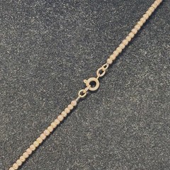 NECKLACE vintage goldtone metal graduated beads chain spring ring clasp 19 1/4″