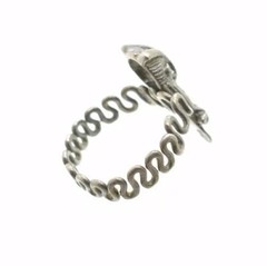 Vintage Southwestern Sterling Silver Owl Cutout Ring Size 5.5 Expanded Signed P
