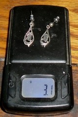 Sterling Silver WM Wheeler Stud Dangle Earrings – 3.1 Grams Free Shipping