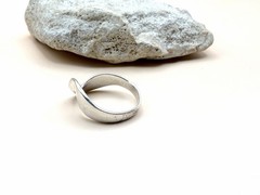 Vintage Sterling Silver 925 Modernist Wavy Abstract Ring Everyday Size 5.5