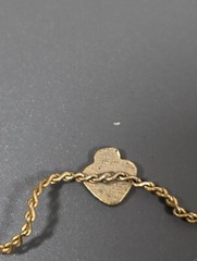 Vintage Spade Enamel Dainty Gold Tone Necklace Retro 15.5 in