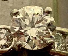 Platinum, Diamond Engagement Ring, Vintage, Estate, Natural, High Color Grade H